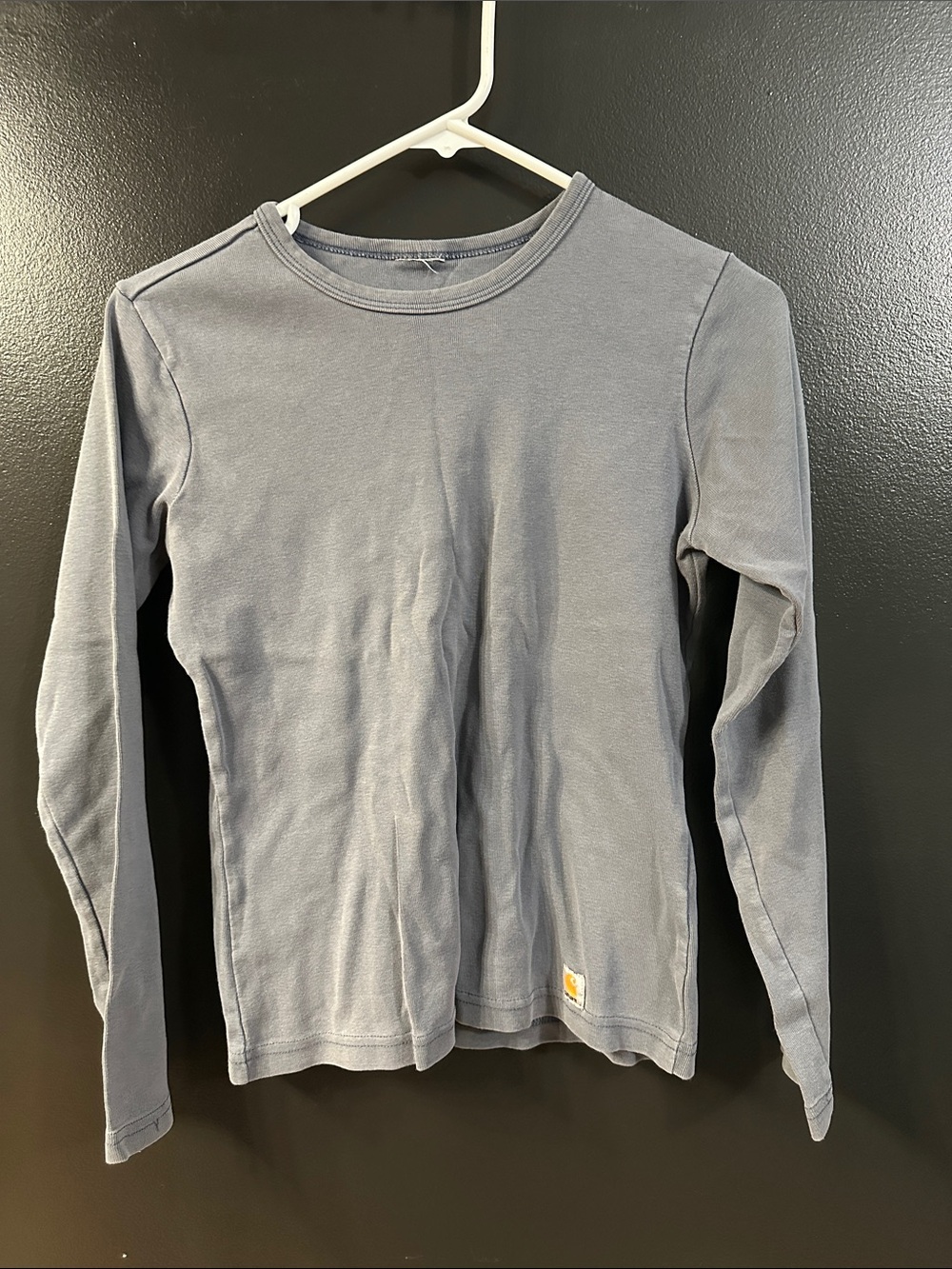 Carhartt womensLong Sleeve Crewneck Tee in Slate Gray-Blue